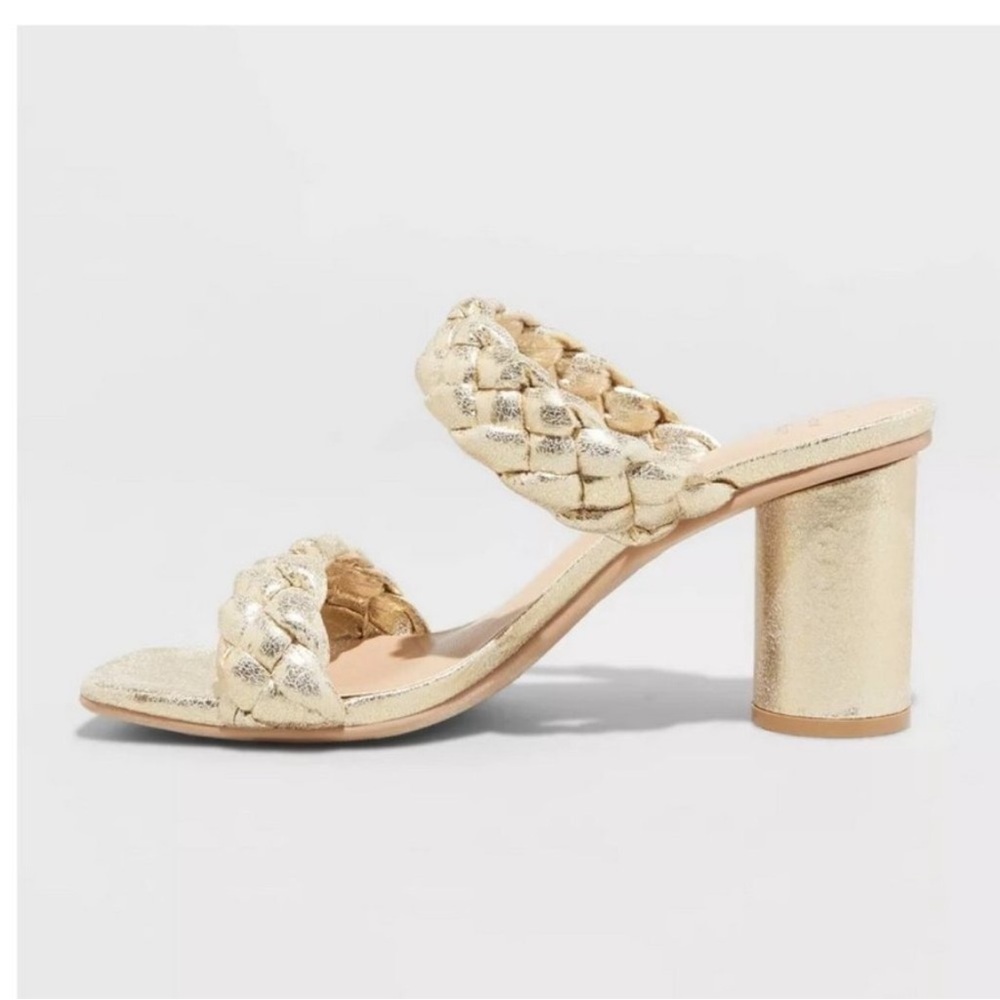 Women's Basil Heels - A New Day™ Gold - Picture 2 of 4
